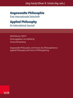 cover image of Angewandte Philosophie. Eine internationale Zeitschrift / Applied Philosophy. an International Journal